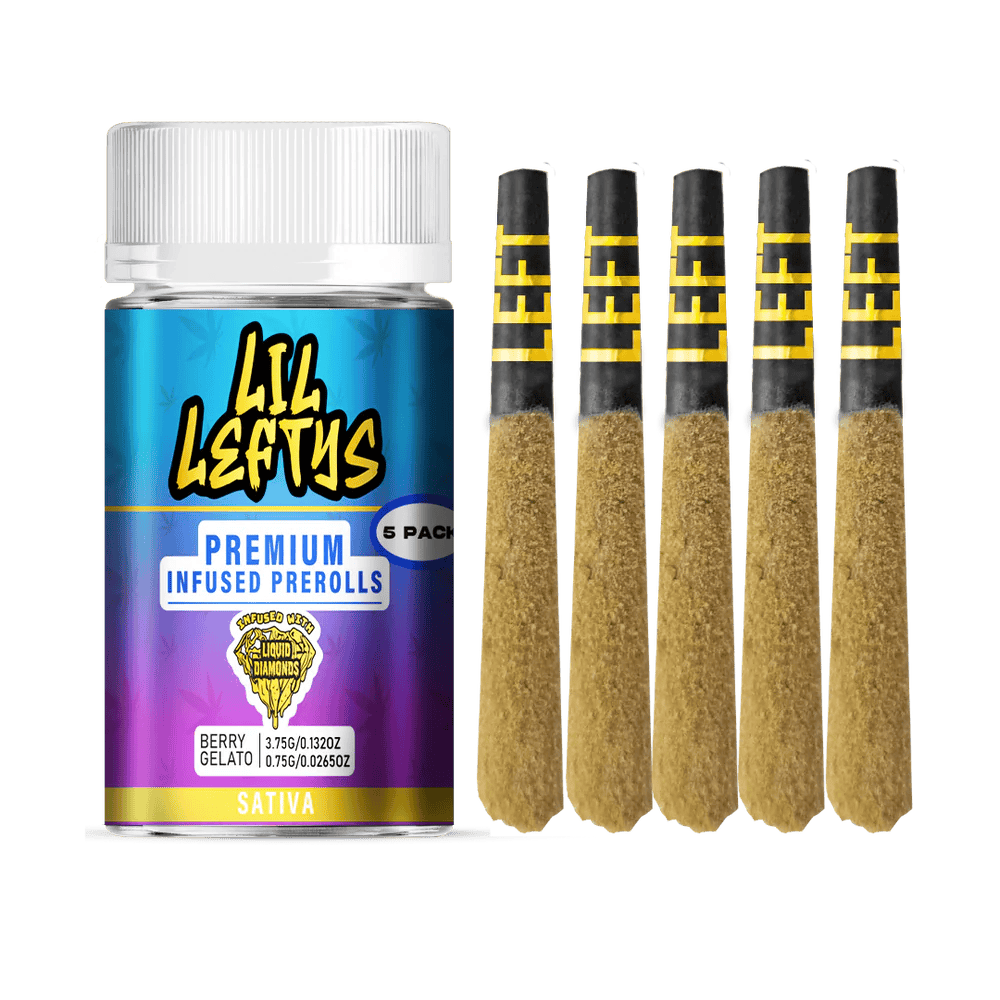 Left Coast - 5 Pack .75g Infused Prerolls - Berry Gelato