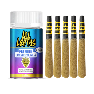 Left Coast - 5 Pack .75g Infused Prerolls - Berry Gelato