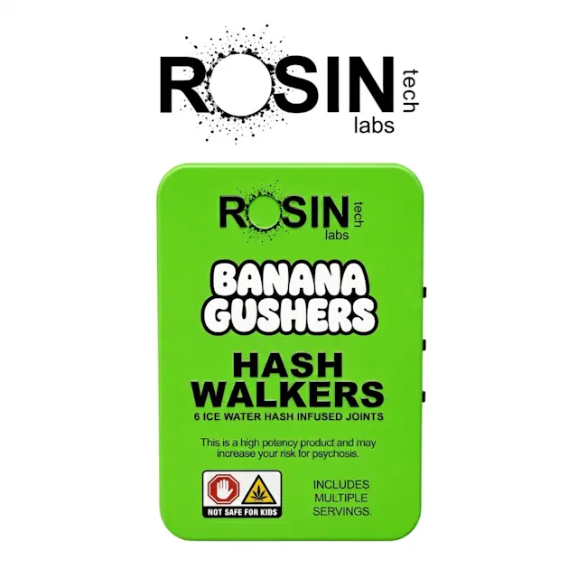 Rosin Tech Labs Hash Walkers Banana Gushers 6pk/3g (hybrid, infused)