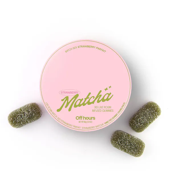 Off Hours | Strawberry Matcha | Live Rosin Gummies 100mg THC