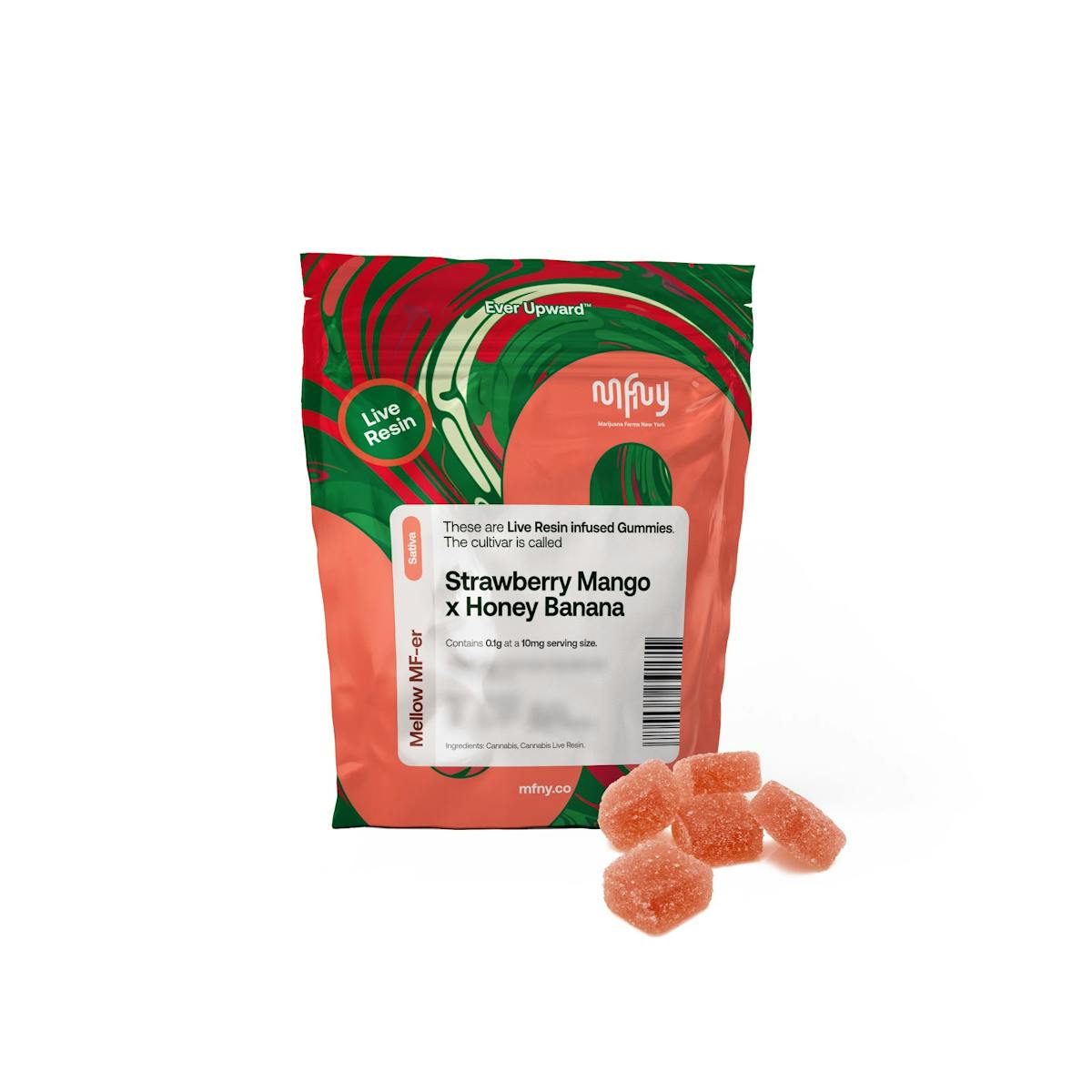 Photo of MFNY | Strawberry Mango x Honey Banana Gummies | 100mg Resin 10pk