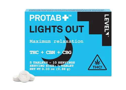 Level | PROTAB | Sativa | 10mg THC / Serving | 5 Tablets-active