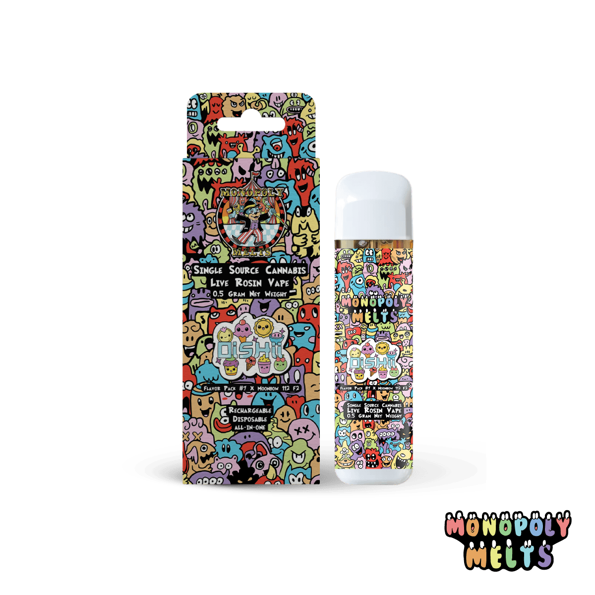 Monopoly Melts - .5g Live Rosin Disposable - Oishii