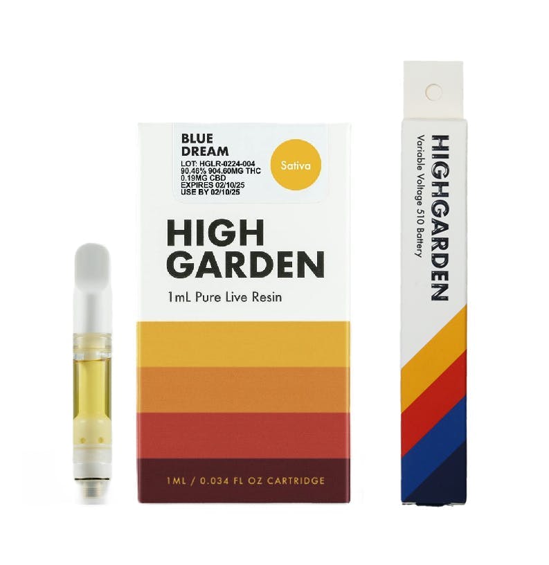 High Garden Blue Dream | Live Resin Cart | 1ml — High Garden cannabis product at ZenZest