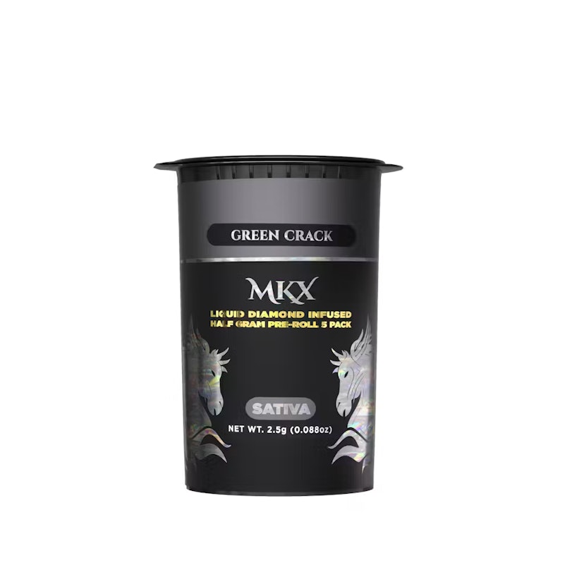 MKX 5 x .5g Liquid Diamond Infused Prerolls Green Crack