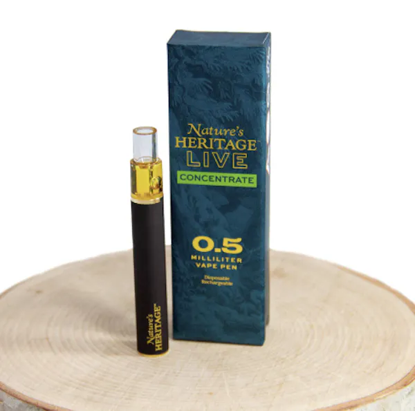 Nature's Heritage Double Krush Live Resin Disposable .5g Vaporizers