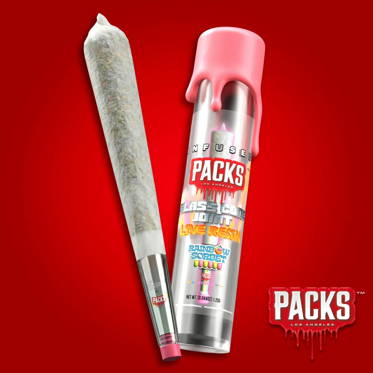 Product PACKS Rainbow Sorbet (H) Infused | Pre Rolls | 1g