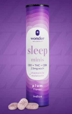 Wonder Sleep Plum 1 1 1 CBD CBN THC Minis Indica Herbal