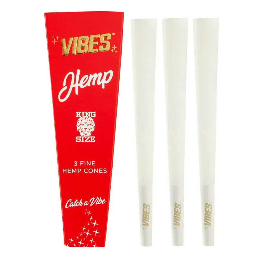 King Size Hemp Cones | Vibes | Pack of 3
