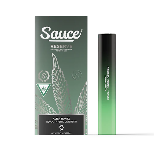 Sauce - 1g Live Resin Disposable - Alien Runtz