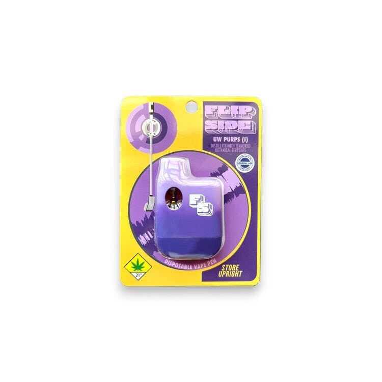 UW Purps Flavored Distillate Disposable Vape (Flipside) | Kush 21 - Burien