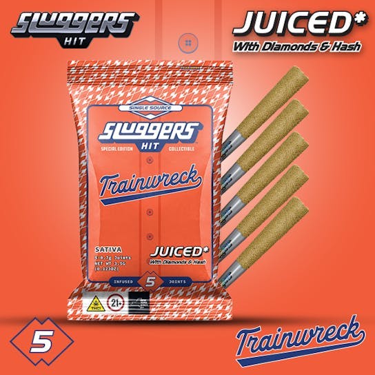 Sluggers | Infused Mini Blunt 5 Pack | Juiced | Trainwreck