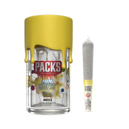 BANANA FLAMBE  | Packs Mini Bursts – 5 Pack Infused Mini Joints | 2.5G-active