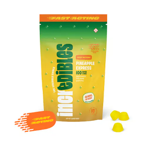 Incredibles Pineapple Express (Fast Acting) Gummy 10mg x 10ct – 3102-1
