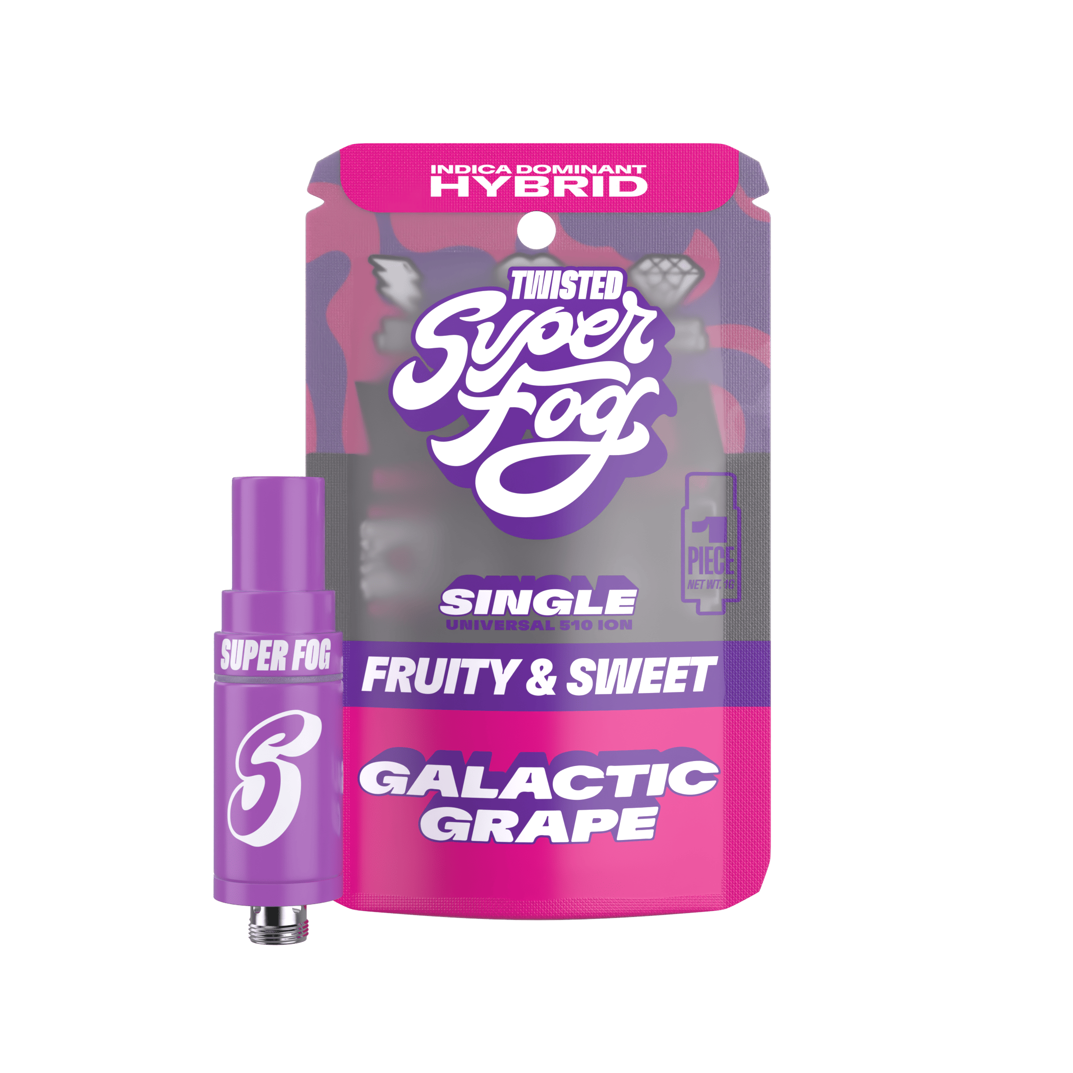 Mfused SuperFog Twisted 1g Cartridge - Galactic Grape