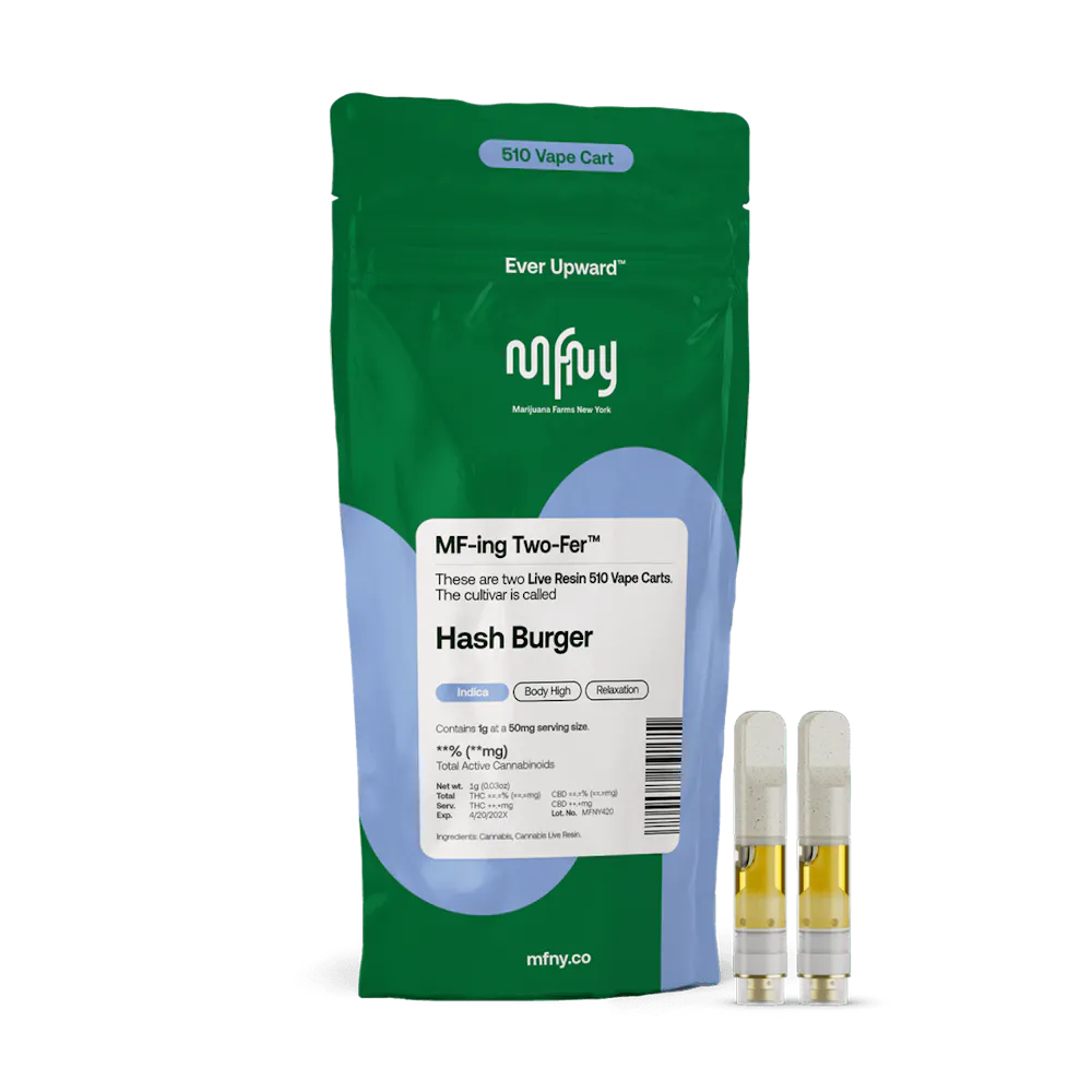 Product MFNY - Hash Burger - 2 x .5g - Live Resin 510 Cart - 2 pack