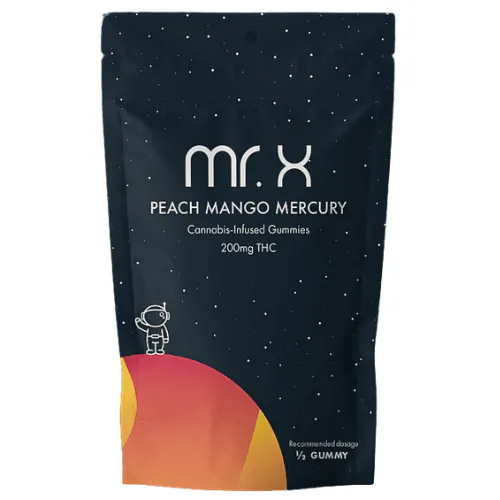 Mr. X Peach Mango Mercury Gummies 200mg THC | The Fire Station