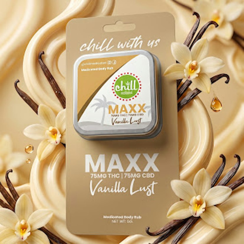 Chill Medicated - Vanilla Lust MAXX Body Rub To Go 1:1 75mg