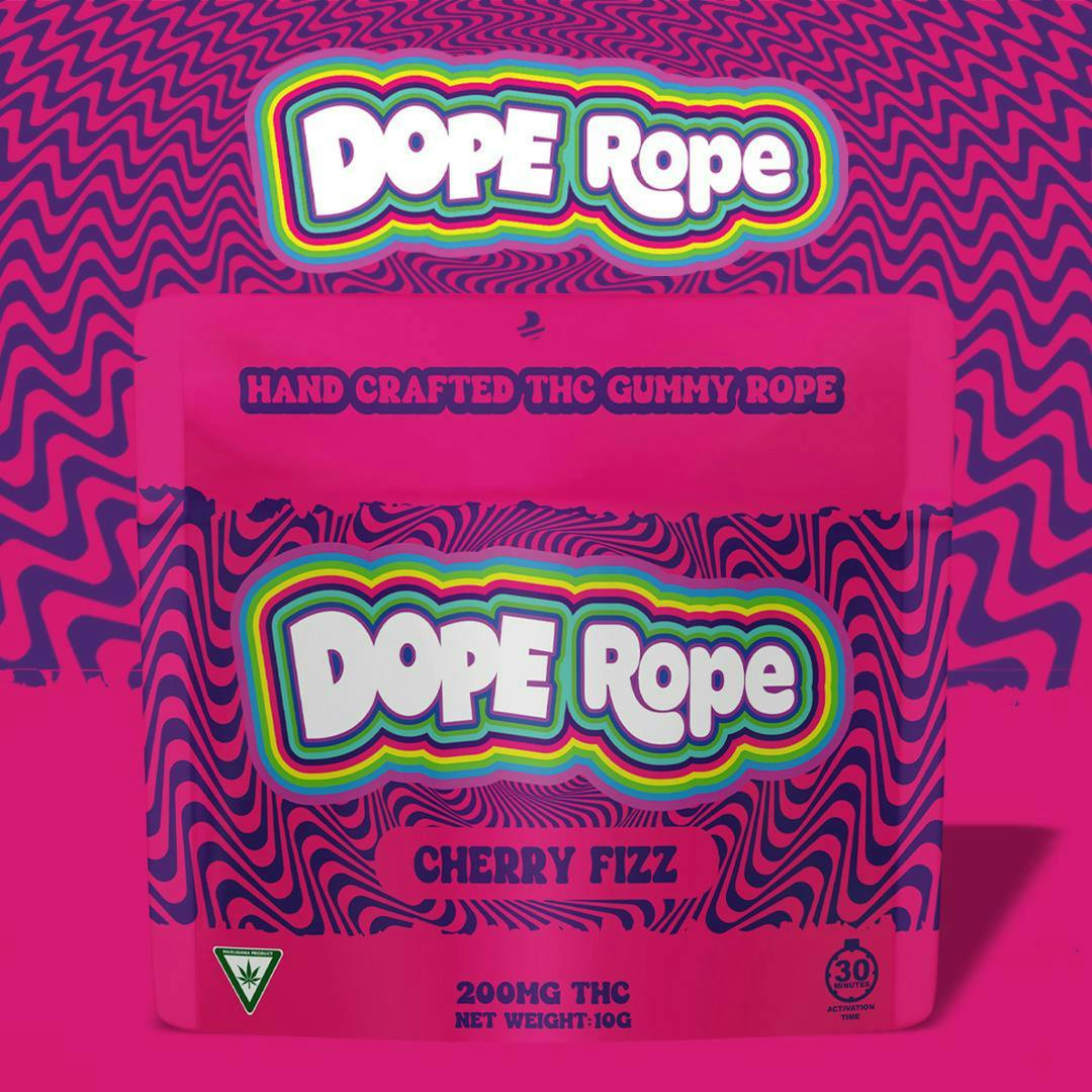 Gummy Demarco DOPE ROPE | Cherry Fizz | 200MG | Premium Gummy Rope