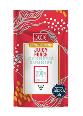 Product: Dixie | Juicy Punch Indica Fast Acting Gummies | 200mg*