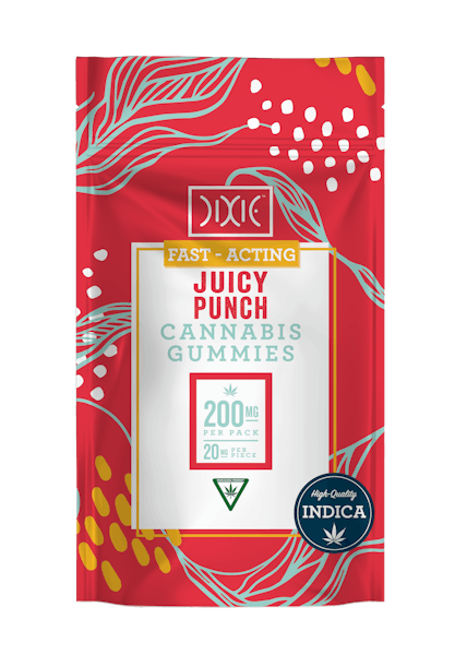 Dixie | Juicy Punch Indica Fast Acting Gummies | 200mg*
