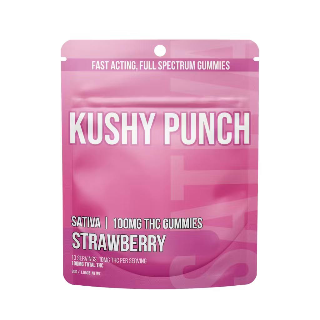 Kushy Punch - 100mg Gummies - Strawberry