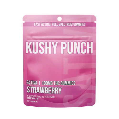 Kushy Punch - 100mg Gummies - Strawberry