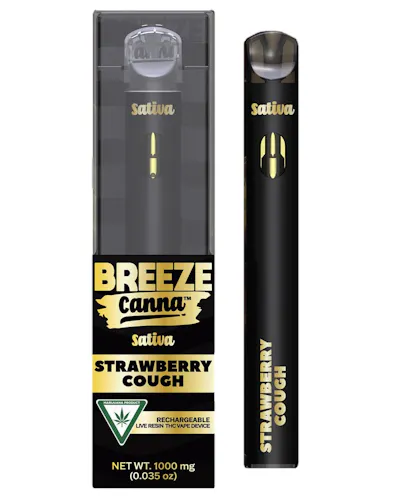 Breeze Canna Strawberry Cough Live Resin Rechargeable Vape Rec-active