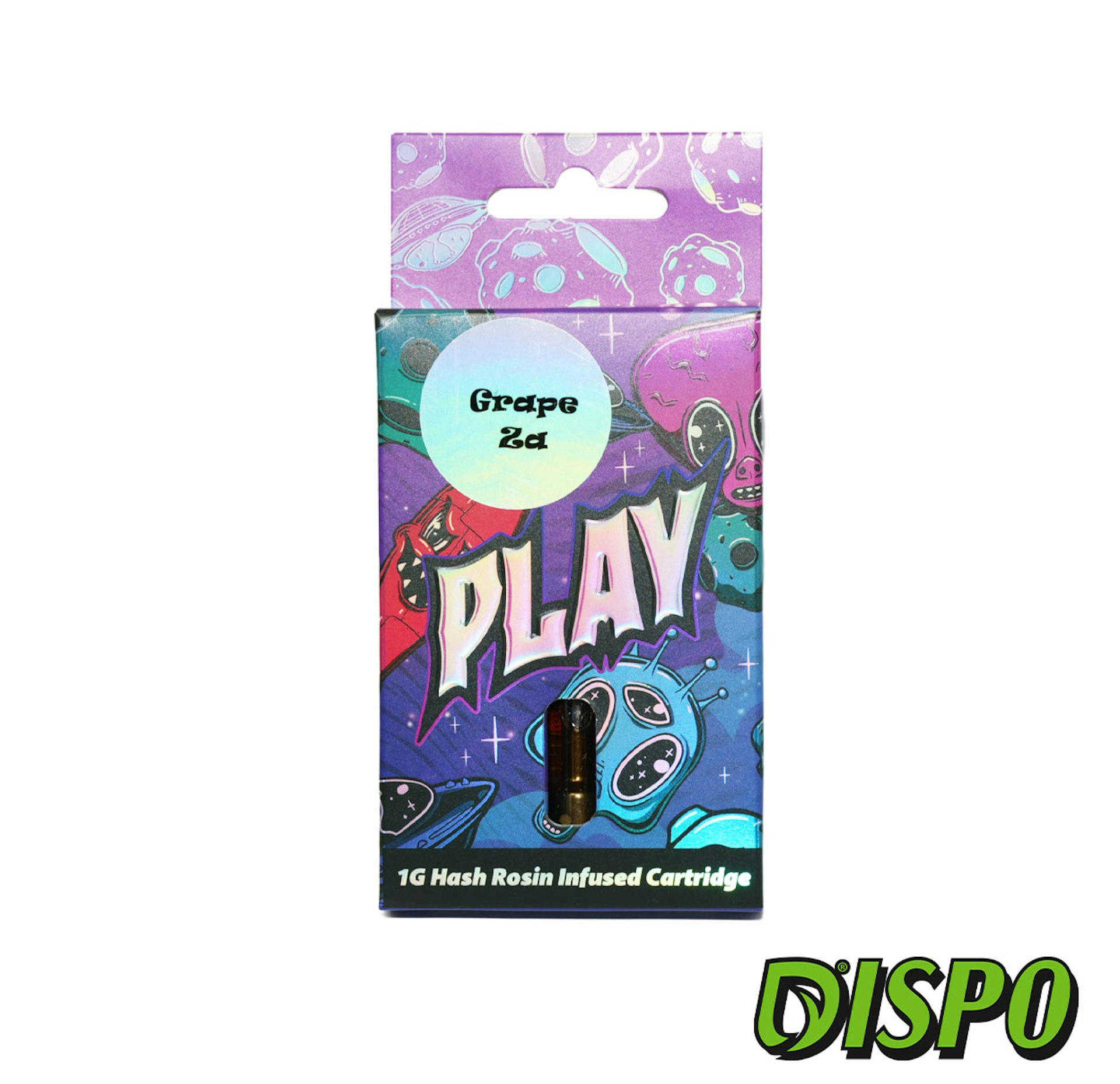 Play - Grape Za 1G Hash Rosin Infused Cartridge