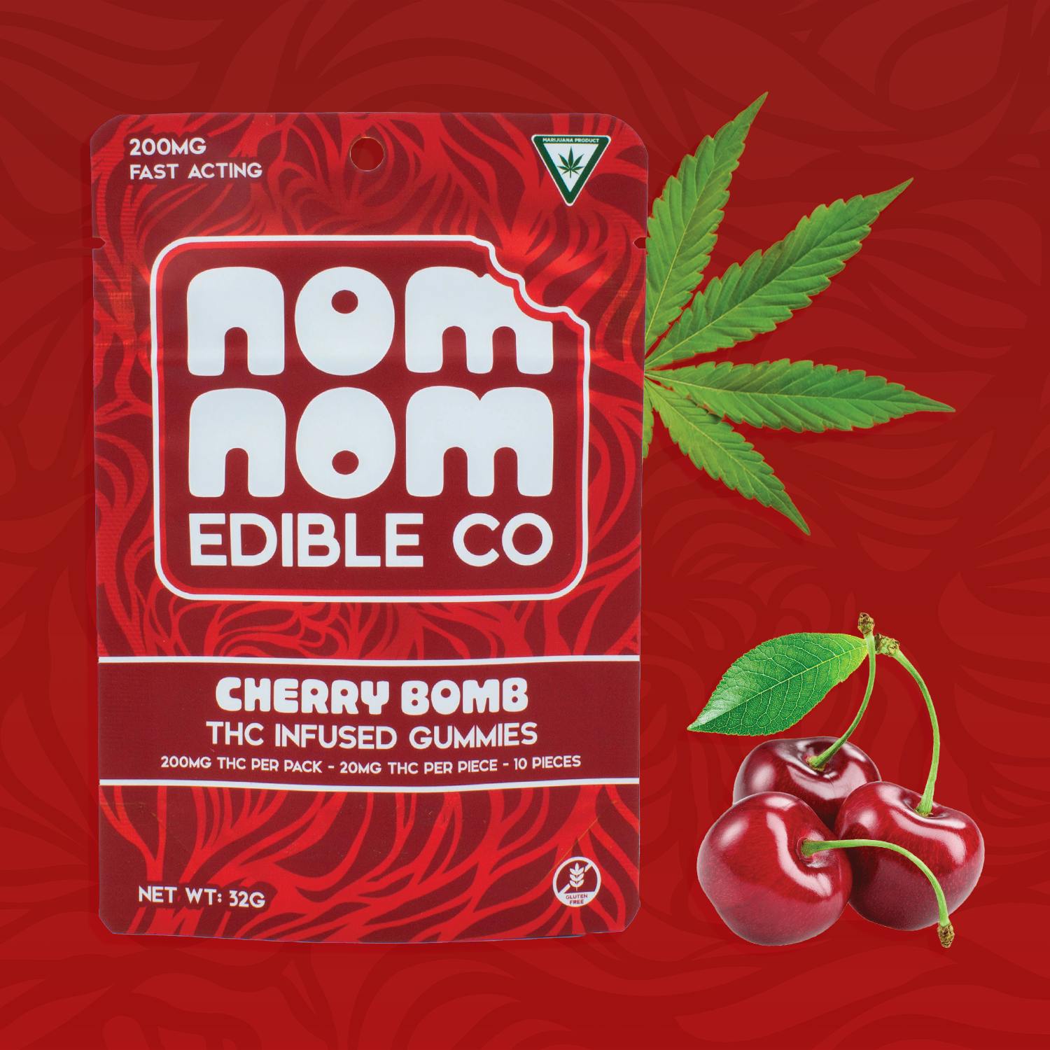 Product: NomNom Edible Co | Gummies - 200mg - Blue Dream (Hybrid)