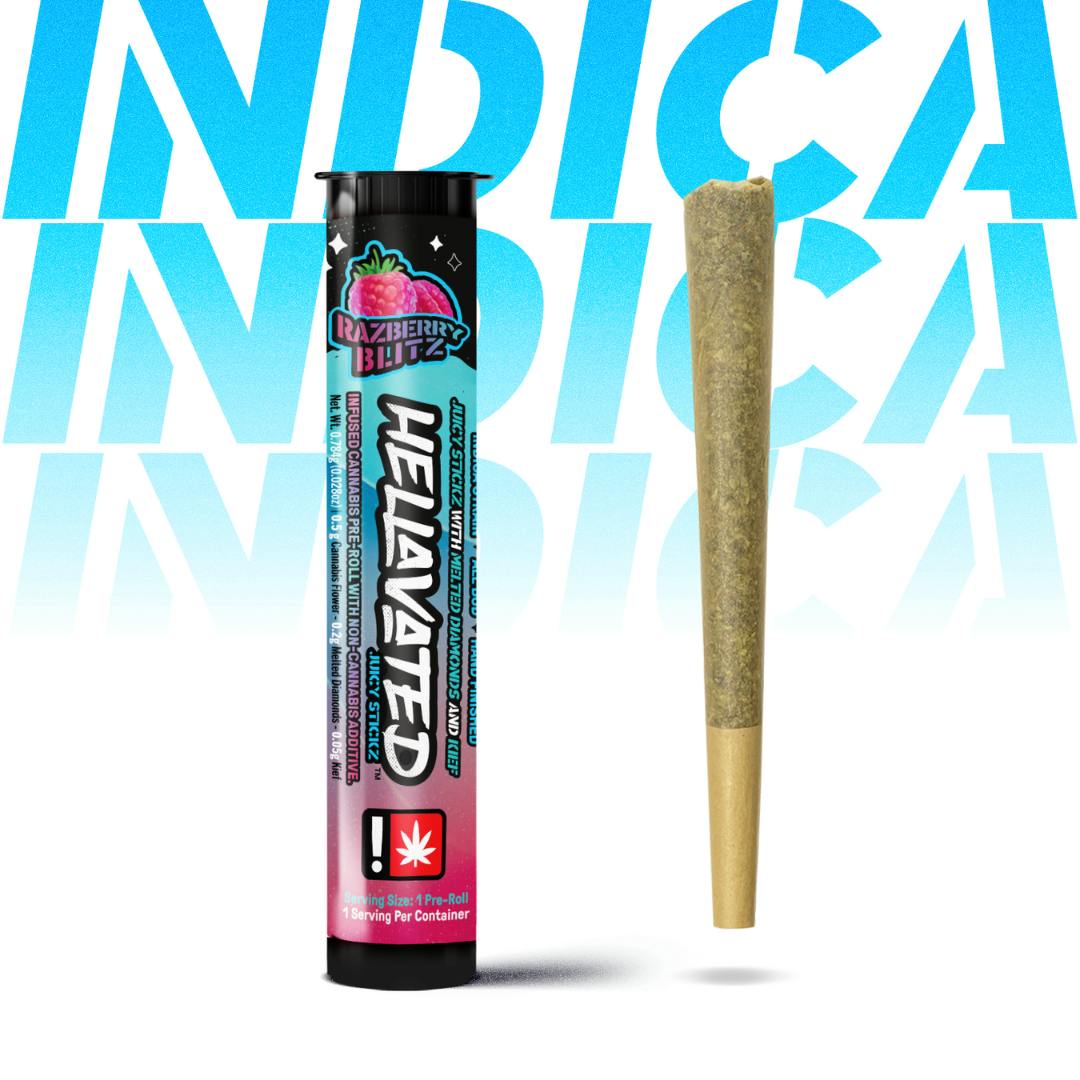 Razberry Blitz Juicy Stickz Infused Pre-Roll | .75g