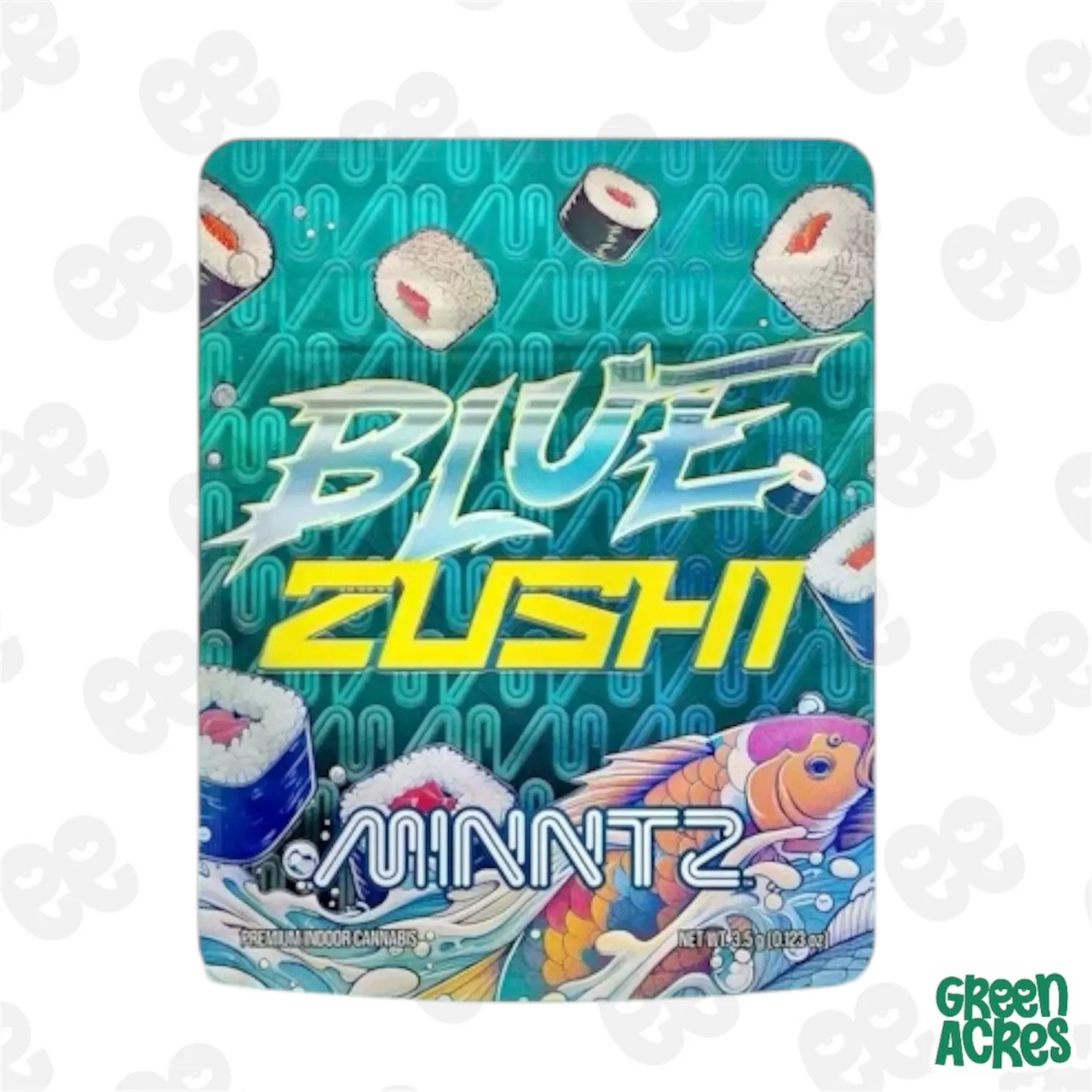 Minntz: Blue Zushi 3.5G Prepackaged Flower | Green Acres - Detroit