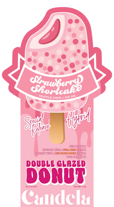 Candela - 1.5g Double Glazed Donut - Strawberry Shortcake - PRE_ROLLS by Candela at King of Budz