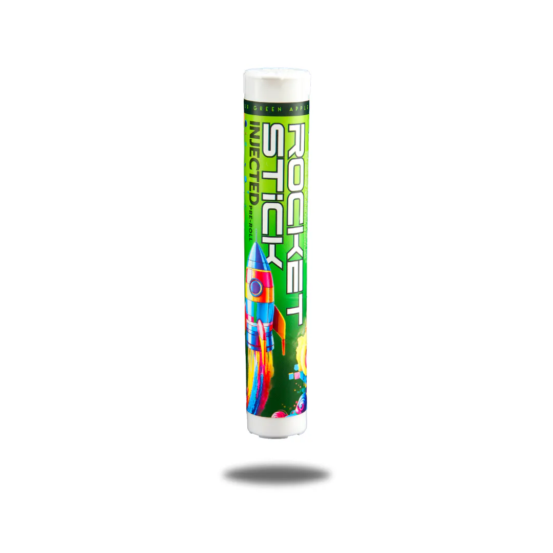 Rocket Stick | Sour Green Apple | 1.2G Distillate/Terp Infused Pre