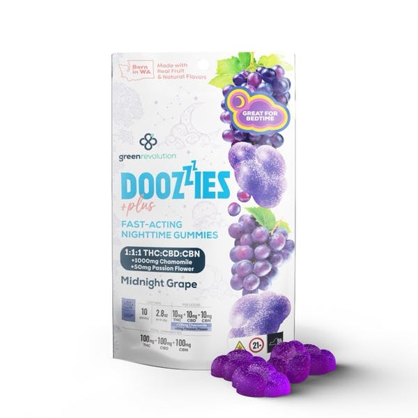 Green Revolution | Doozies | Midnight Grape | 1:1:1 CBD CNB THC Green Revolution