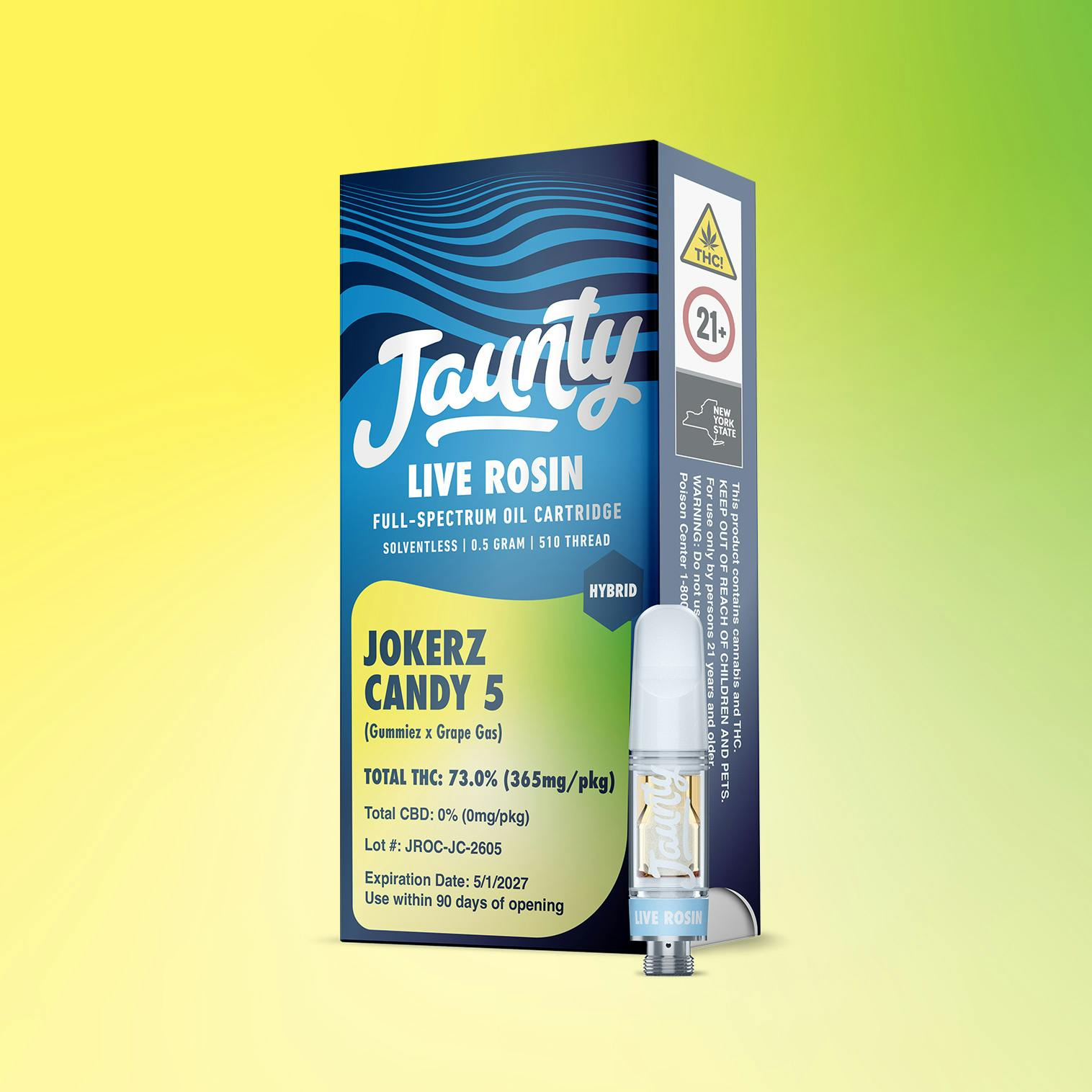 Jaunty | Jokerz Candy 5 | Live Rosin | 510 Cart | 0.5g