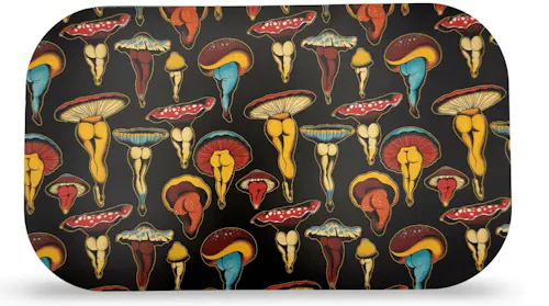 ZZZs Rolling Tray with Magnetic Cover | Shroom Booties by Cecilia Granata-2