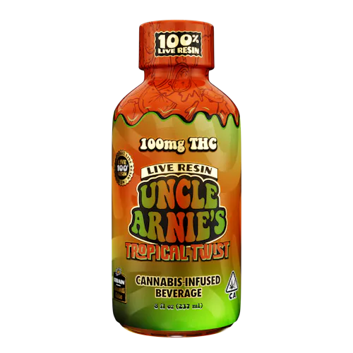 Uncle Arnies 8oz 100mg Tropical Twist Live Resin-active