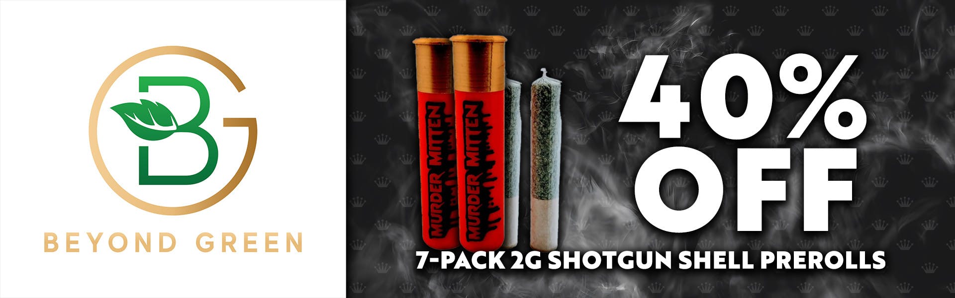 Beyond Green - 7-Pack 2g Shotgun Shell Prerolls - Murder Mitten - 40 Percent Off