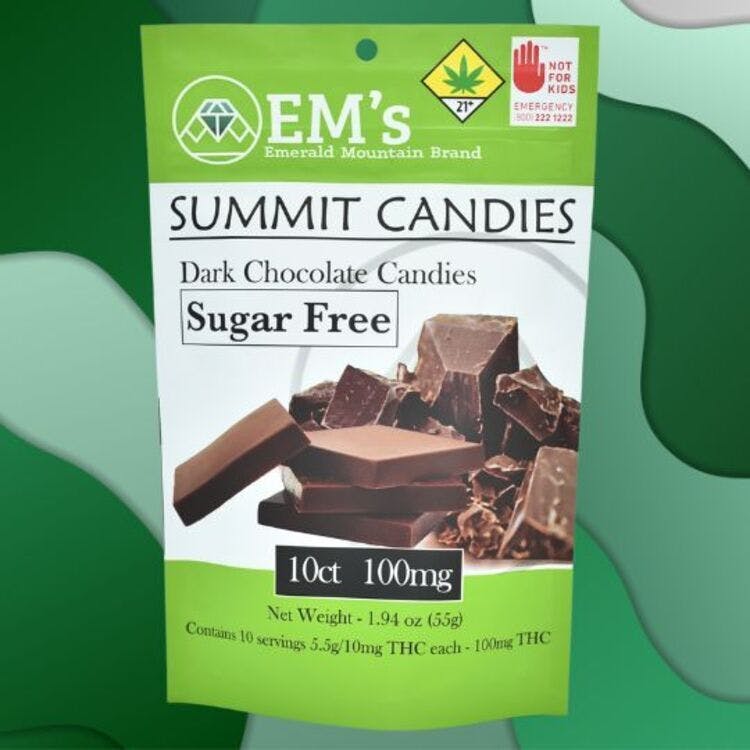 Summit Candies: Sugar Free Dark Chocolates - 10pk 100mg