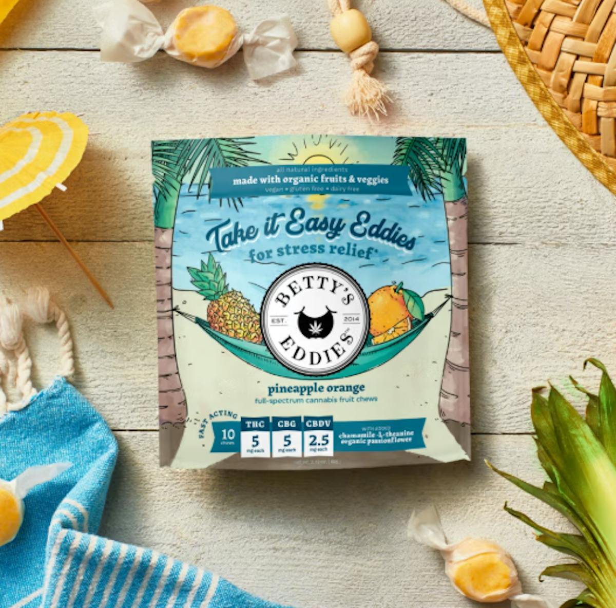 Image of Pineapple Orange- 50mg Chews- Betty’s Eddies 50mg
