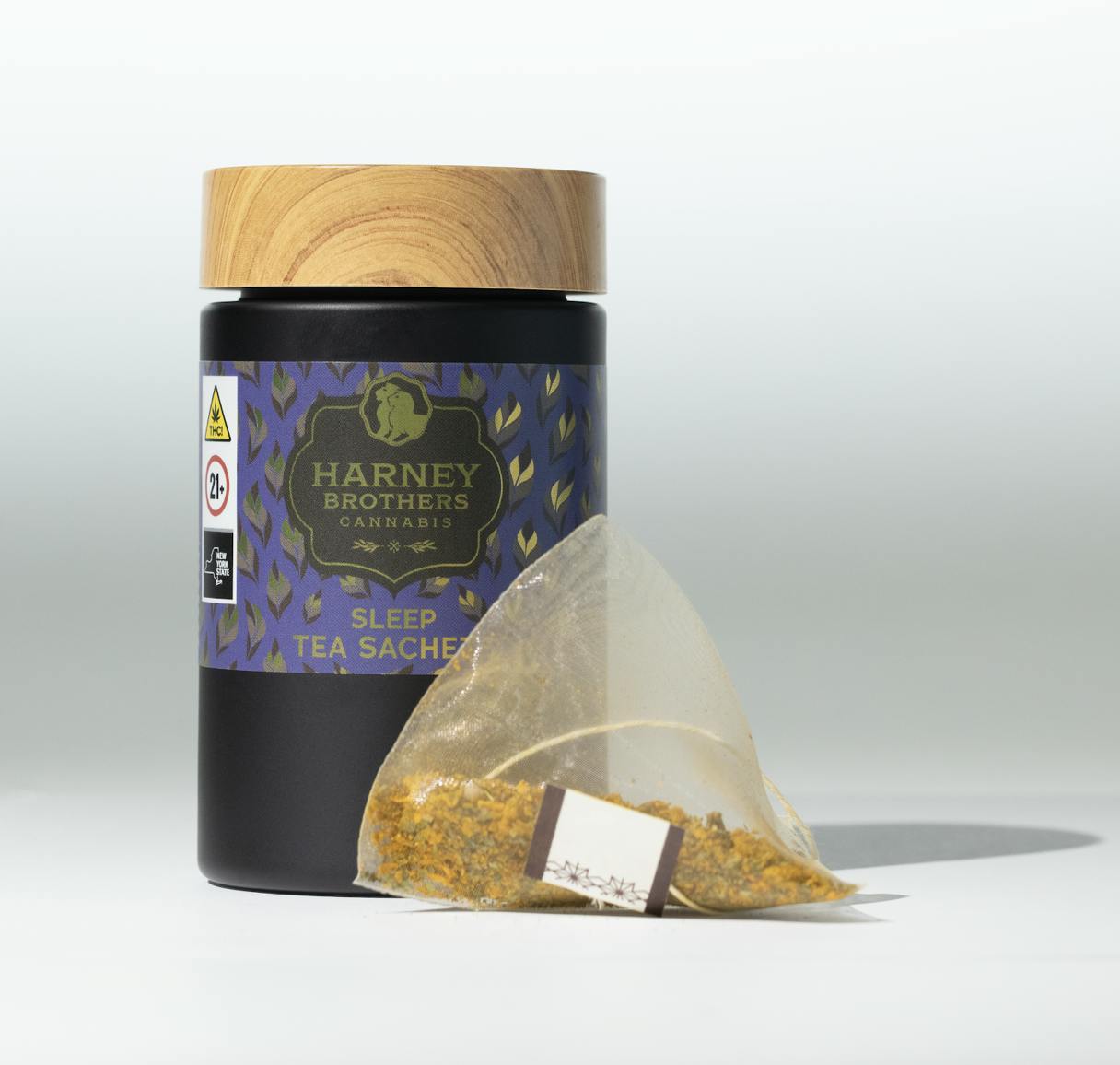 Beverages | Harney Brothers | Sleep Tea Sachets | Hemp Moringa | Jar | 5ct | 12mg