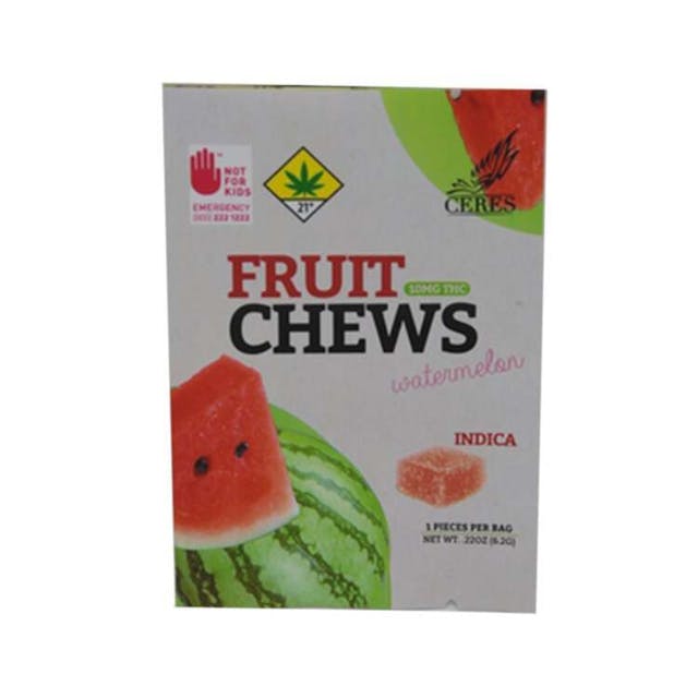 Cannabis infused fruit chews by Ceres Garden.