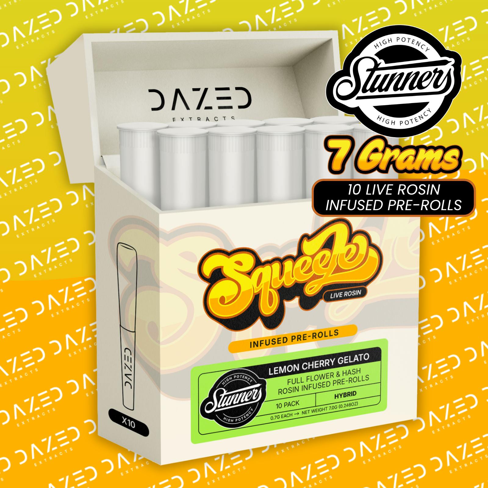 dazed disposable vape Extracts Dazed Extracts | Preroll | Squeeze Infused | Mango Haze | 7g | 10pk Color:Colorful Silver BO Caps V2 Butterscotch Dry Herb Vapes