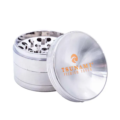 Tsunami Grinder - Silver - Exclusive Cannabis Michigan