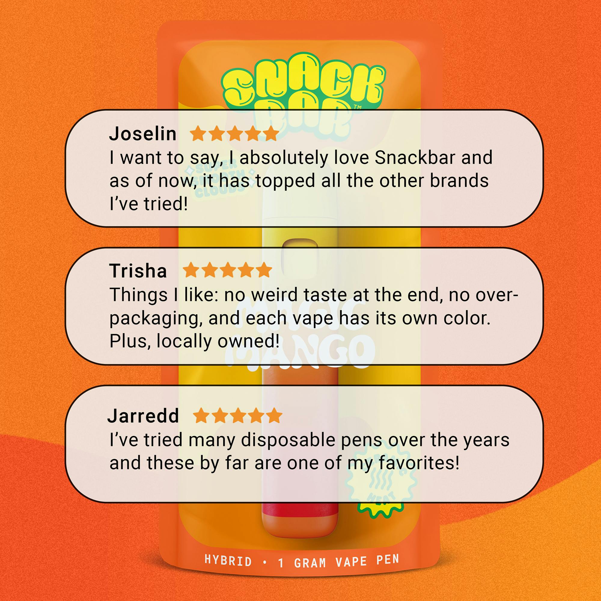 CAJ Smart Buffer SMB1.1s（禁煙・美品） SNACKBAR SNACKBAR 1G Ceramic Vape - Magic Mango - Star Buds