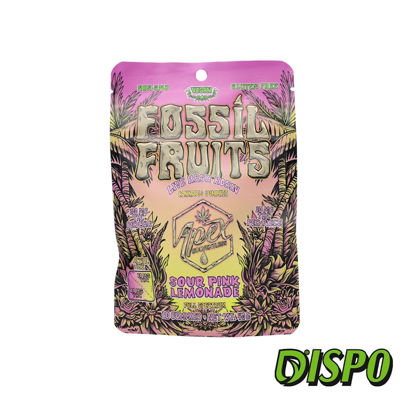 Fossil Fruits - Pink Lemonade 200mg Live Rosin Gummies