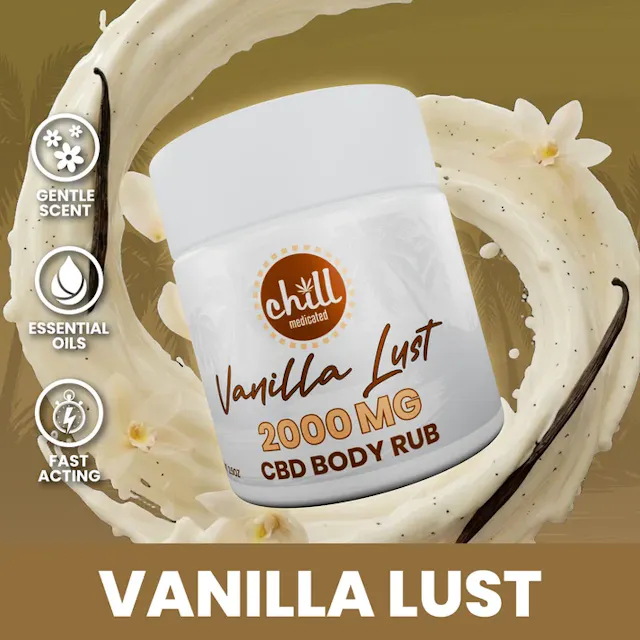 Chill Medicated Topical Lotion Vanilla Lust 2000mg (hybrid, lotions, 0.28g)