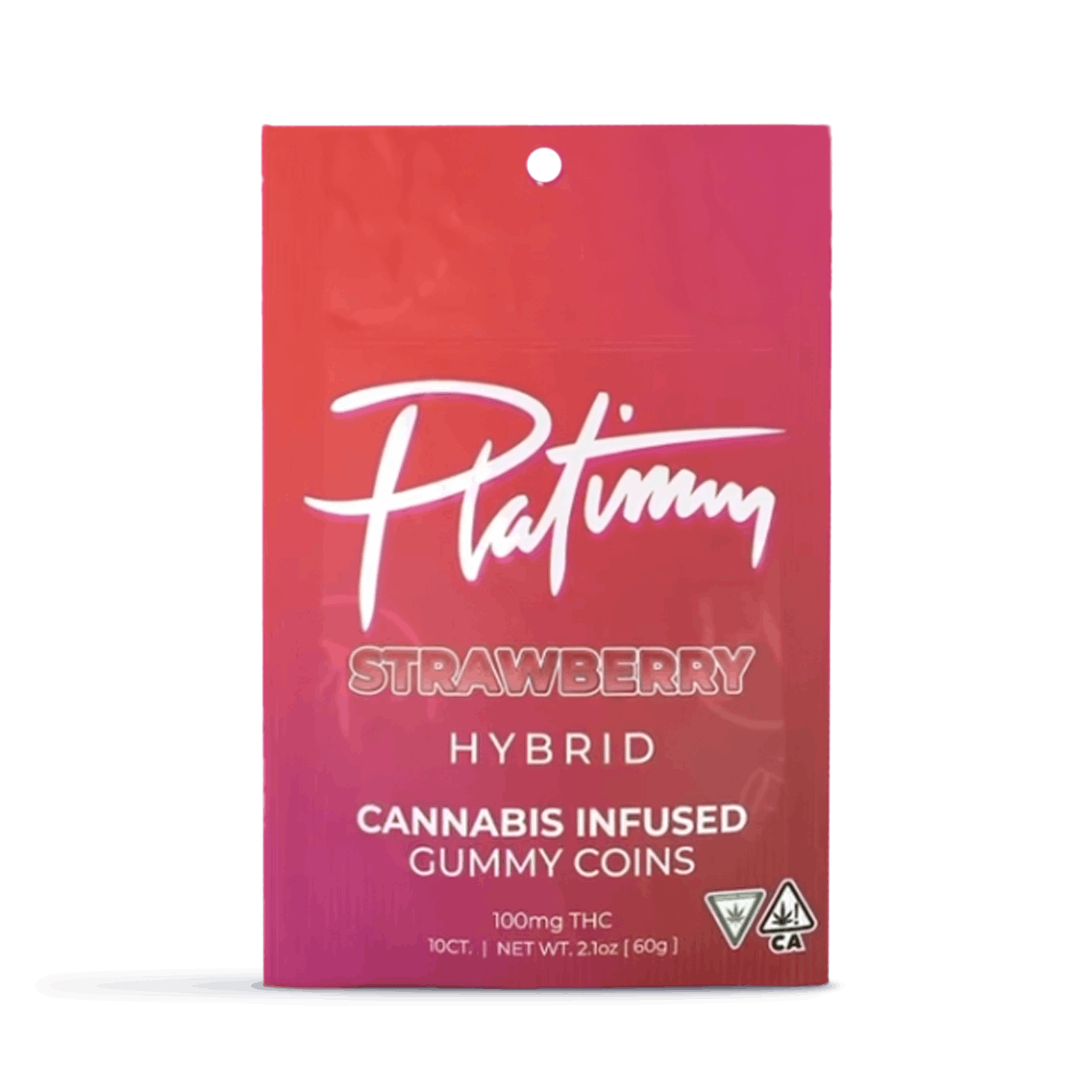 Strawberry Hybrid Gummy Coins 10-pack