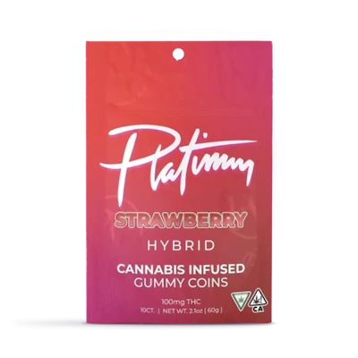 Strawberry Hybrid Gummy Coins 10-pack